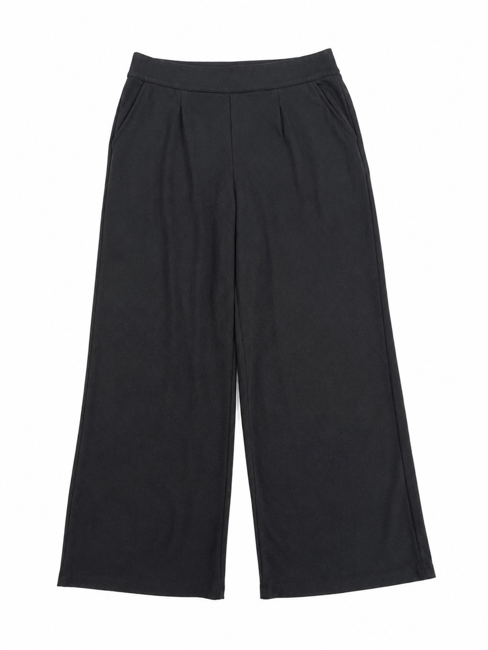 Max Studio Blk Wide Leg Knit Trousers Size Small Pull On